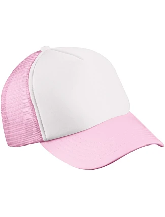 Daiber MB 71 Dětská 5 panelová síťovaná kšiltovka 03.0071 white/baby pink