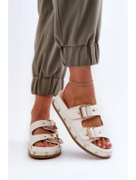 Dámské žabky na platformě Big Star NN274081 Bílé