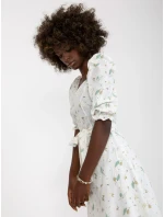 Dámské šaty LK SK 508964 bílé a zelené