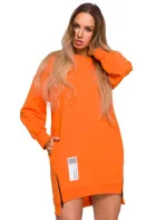 M676 Svetrová tunika se zipy - černá