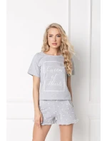 Pyžamo Hearty Short Grey - Aruelle Pyžamo Hearty Short Grey - Aruelle