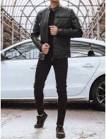 Pánská kožená bunda černá FashionStreet TX4229