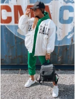 Dámská baseballová bunda BASKET bílá FashionStreet TY3118 Dámská baseballová bunda BASKET bílá FashionStreet TY3118