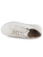 Dámské zvýšené kožené polobotky béžové Jezzi 138