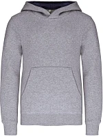 Kariban K 453 Dětská kontrastní mikina s kapucí 20.K453 oxford grey/navy