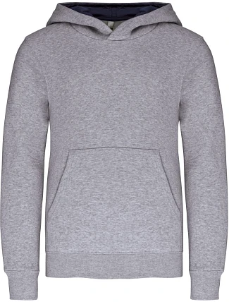 Kariban K 453 Dětská kontrastní mikina s kapucí 20.K453 oxford grey/navy
