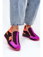 Kožené sneakersy na klínu Maciejka Černé 06853-15