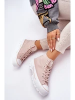 Vysoký Látkové tenisky na platformě Big Star LL274157 Nude Vysoký Látkové tenisky na platformě Big Star LL274157 Nude