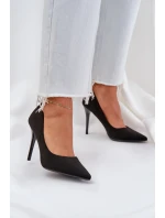 Klasické Lodičky Z Eko Semiše Černé Navinda