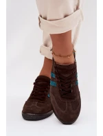 Zazoo N1068 Semišové Nízké Dámské Tenisky Čokoládové