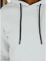 Pánská základní mikina s kapucí světle šedá FashionStreet BX5862