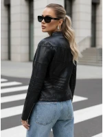 Dámská kožená bunda se stojáčkem černá FashionStreet TY5455