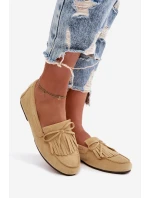 Dámské mokasíny s třásněmi Žluté Janelisse