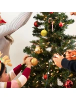 DEKORATIVNÍ PLASTOVÉ CETKY BEZPEČNÉ 12KS 60MM ZLATÉ