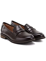 Dámské polobotky typu loafers, hnědé, Potocki JE19380 Dámské polobotky typu loafers, hnědé, Potocki JE19380