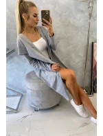 Volná pláštěnka s kapucí šedá Volná pláštěnka s kapucí šedá