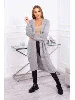 Svetr dlouhý kardigan tmavě šedý Svetr dlouhý kardigan tmavě šedý