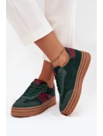 Sametové dámské tenisky na platformě Zelené Skye Sametové dámské tenisky na platformě Zelené Skye