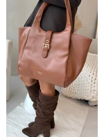 Kabelka Shopperka s přezkou NOBO BAG6010-017 světle hnědá