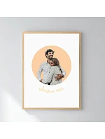 Personalizovaný magický fotoobraz v rámu - 30x40 - výřez fotky na podkladu