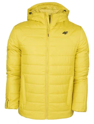 Pánská bunda H4Z22KUMP006 45S Žlutá hořčicová - 4F Pánská bunda H4Z22KUMP006 45S Žlutá hořčicová - 4F