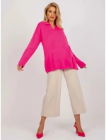 Dámský svetr LC SW 2261 .00P fluo růžová - FPrice