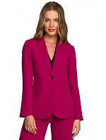 Sako s jedním knoflíkem S310 švestka -Stylove Sako s jedním knoflíkem S310 švestka -Stylove