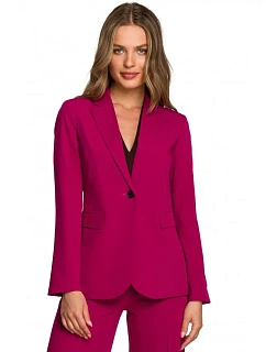 Sako s jedním knoflíkem S310  švestka -Stylove