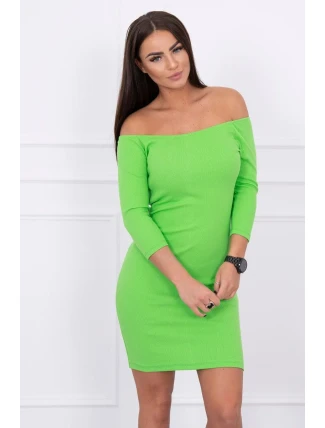 Pruhované přiléhavé šaty světle zelené