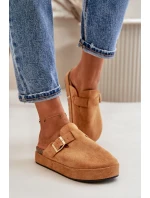 Dámské Klapky Na Platformě Se Zlatou Sponou Camel Terilaina