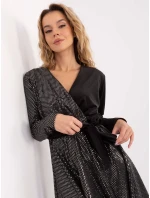 Šaty MI SK 68560.30 černá a stříbrná