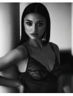 Dámská svůdná košilka Nightly Blue Chemise tm. modrá - Obsessive