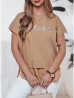Dámské tričko DREAMY camel FashionStreet RY2522