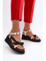 Dámské Sandály S Mašlí D&A CR956 Zlaté