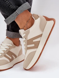 Dámské Sportovní Boty Na Platformě Béžové Emidi