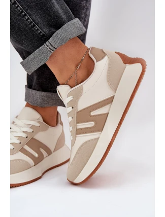 Dámské Sportovní Boty Na Platformě Béžové Emidi