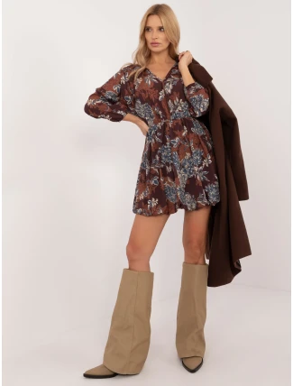 Šaty DHJ SK 19861 6.42 hnědá Šaty DHJ SK 19861 6.42 hnědá