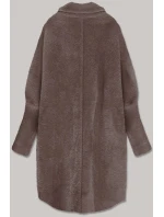 Vlněný přehoz přes oblečení typu alpaka v barvě mléčné čokolády (7108)