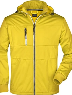 Daiber JN 1078 Pánská 3-vrstvá softshellová bunda "Maritim" 02.1078 sun yellow/navy/white