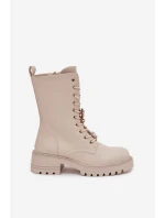 Dámské workery s přezkami Medvídek Srdce Béžové Iravine