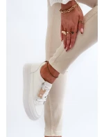 Dámské sportovní boty na platformě 13613 Bílá - VINCEZA Dámské sportovní boty na platformě 13613 Bílá - VINCEZA