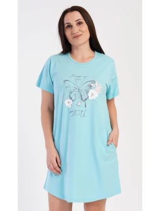 Dámské domácí šaty s krátkým rukávem Motýl