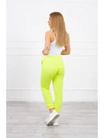 Bavlněné kalhoty žluté neonové Bavlněné kalhoty žluté neonové