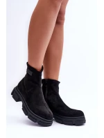 Kožené Klasické Zateplené Boty Černé Vergilia Kožené Klasické Zateplené Boty Černé Vergilia