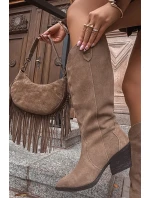 Kozačky na podpatku  model 222534 Step in style