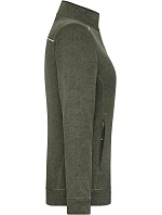 Daiber JN 897 Dámská pracovní pletená fleece bunda - Solid 02.0897 olive melange/black Daiber JN 897 Dámská pracovní pletená fleece bunda - Solid 02.0897 olive melange/black