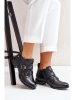 Kožené Nízké Boty Na Zip Maciejka 06692-01 Černé