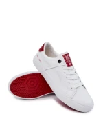 Pánské kožené tenisky Big Star - bílá/červená Pánské kožené tenisky Big Star - bílá/červená