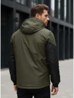 Pánská zelená bunda FashionStreet TX5128 Pánská zelená bunda FashionStreet TX5128