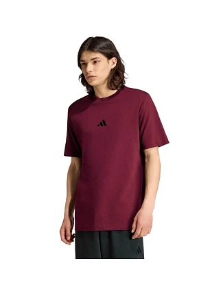 Pánské tričko adidas Essentials Small Logo Single Jersey, vínové, KF2403 Pánské tričko adidas Essentials Small Logo Single Jersey, vínové, KF2403